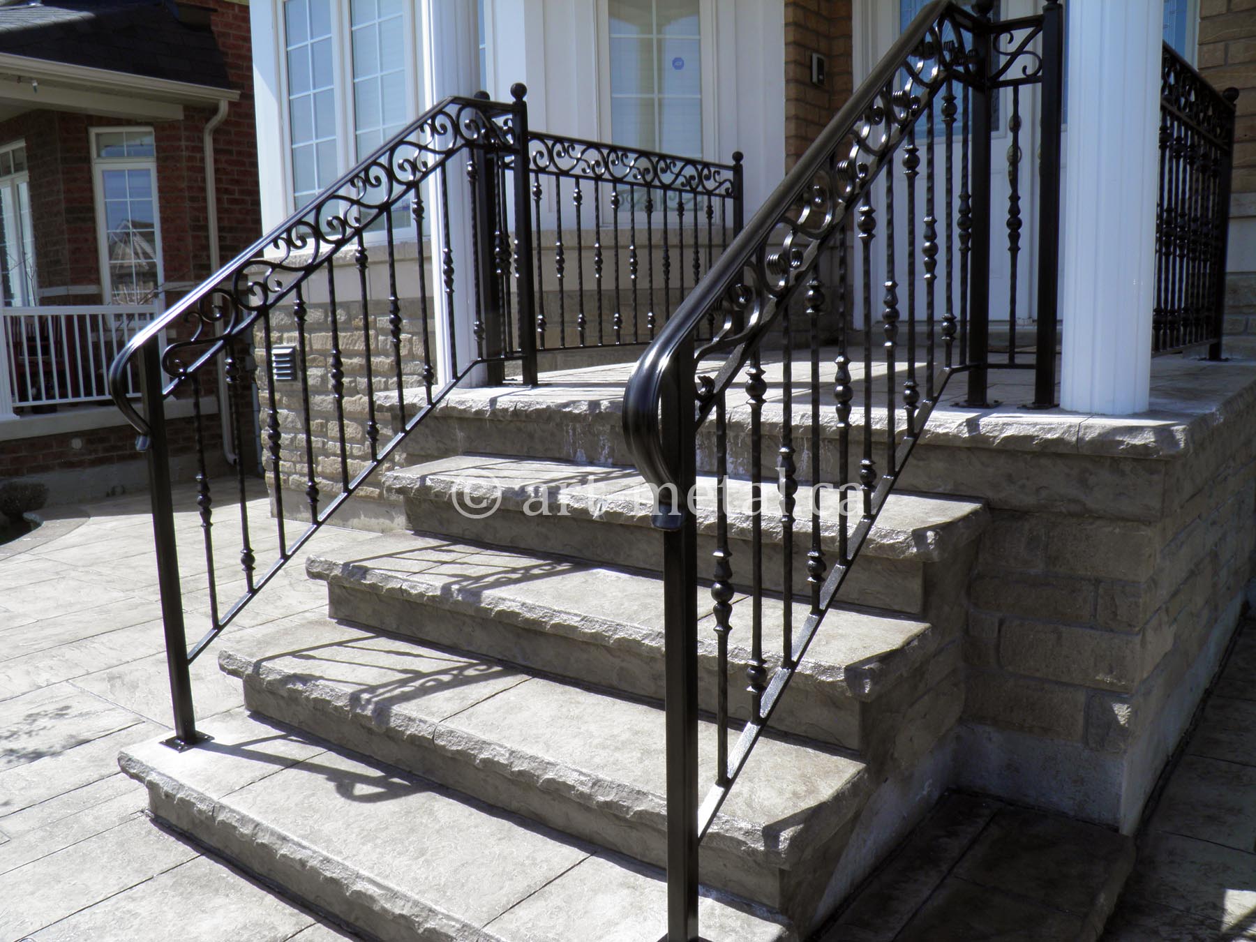 Best Outdoor Stair Railings from Wood, Glass, Wrought Iron