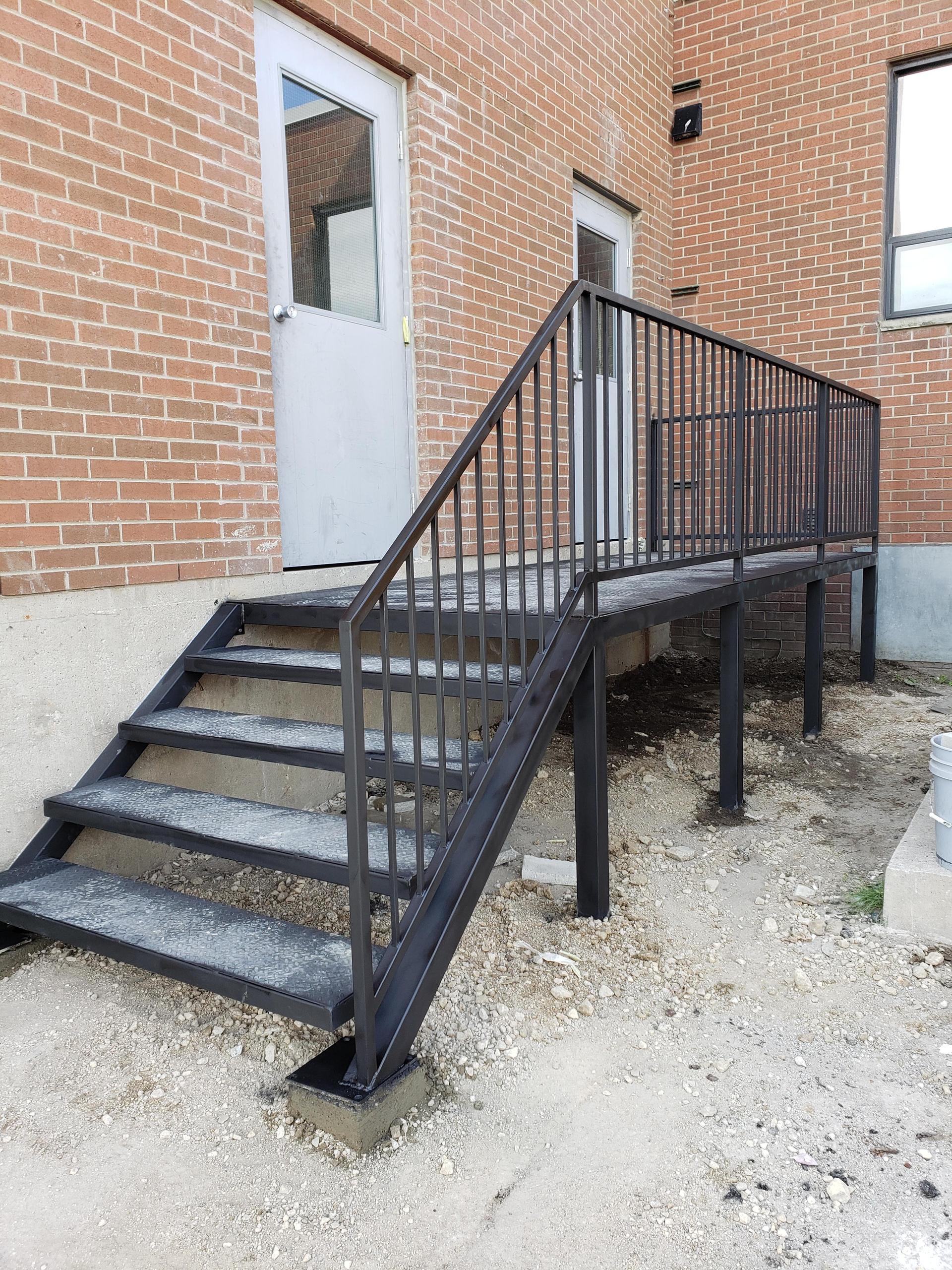 stainless steel staircase detail