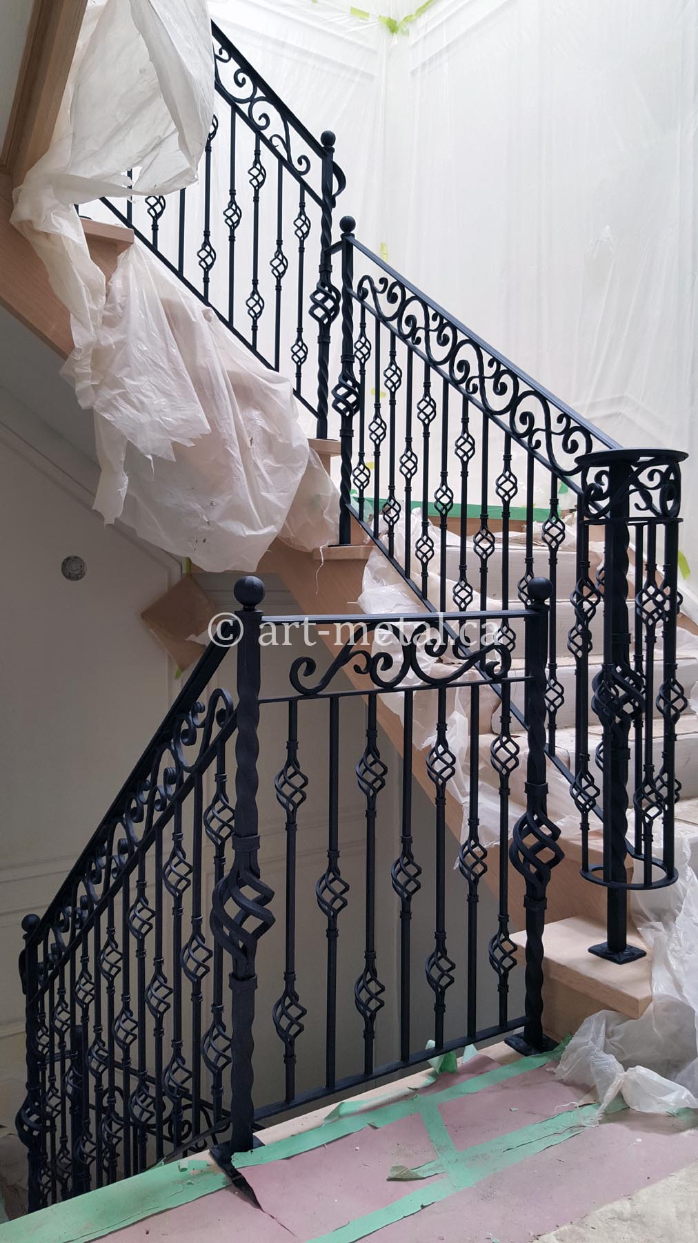 Elegant And Modern Interior Wrought Iron Railings For Stairs