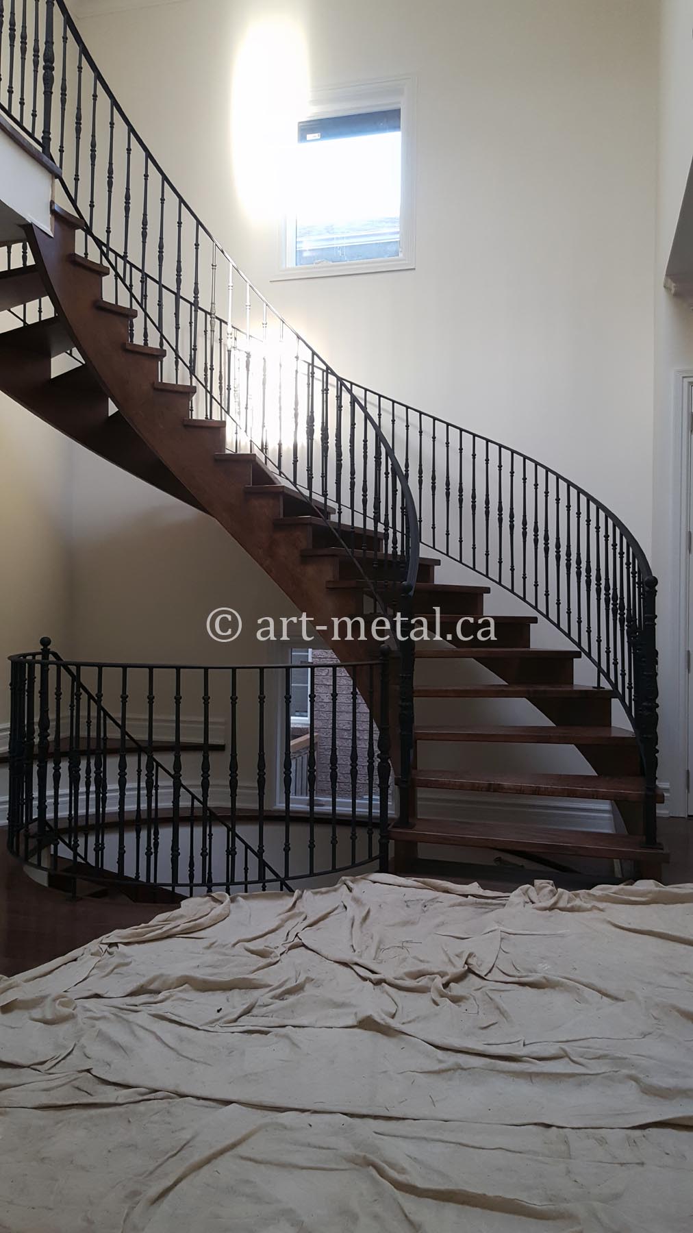Elegant and Modern Interior Wrought Iron Railings for Stairs