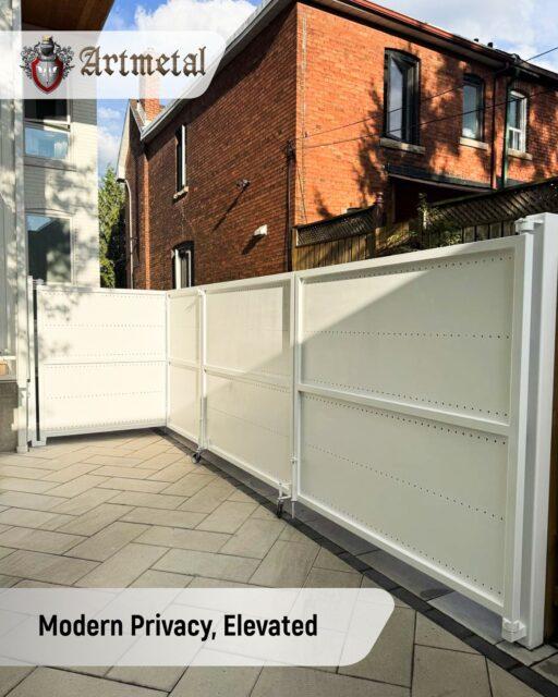 A backyard should feel like a retreat — and this custom folding gate makes it possible. Designed for a very tight space, it was engineered with precision to maximize functionality without compromising style. Unlike wood, steel won’t warp, rot, or demand endless repainting. Finished with clean modern lines, this gate brightens the patio while offering privacy, noise reduction, and a long-lasting upgrade.☕ Imagine sipping your morning coffee or hosting an intimate evening with friends — all framed by a gate built exclusively for this space. That’s the difference custom craftsmanship makes.Would you choose a bold black finish or stick with timeless white?#ArtMetal #railings  #exterior #IndustrialDesign #CustomMetalwork #HomeUpgrades #ArchitecturalDetails #StylishSpaces