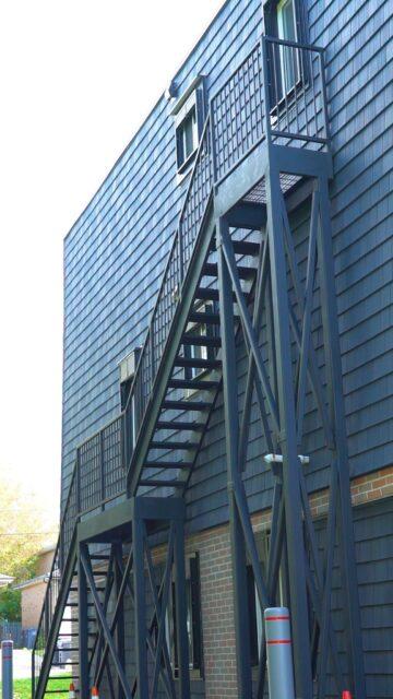 We Manufacture Exterior Fire Escape Staircases in Toronto #artmetalworkshop