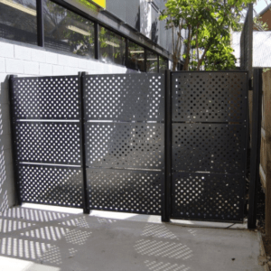 perforated metal gate panels