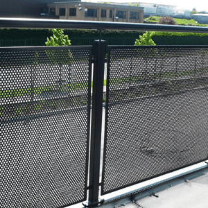 perforated metal railing