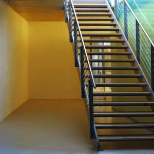 metal indoor stairs