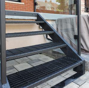 exterior metal stairs residential