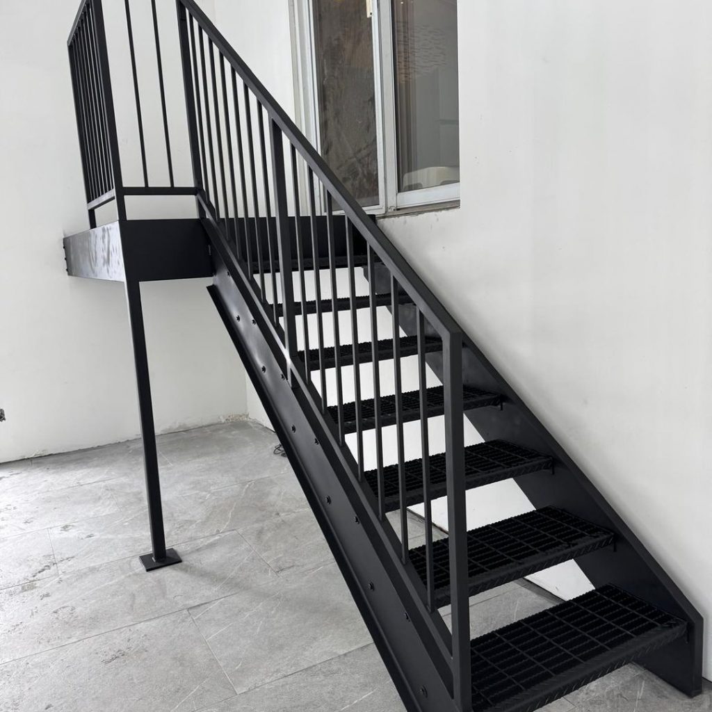 garage-steel-stairs-interior-black-steel-utility-stairs